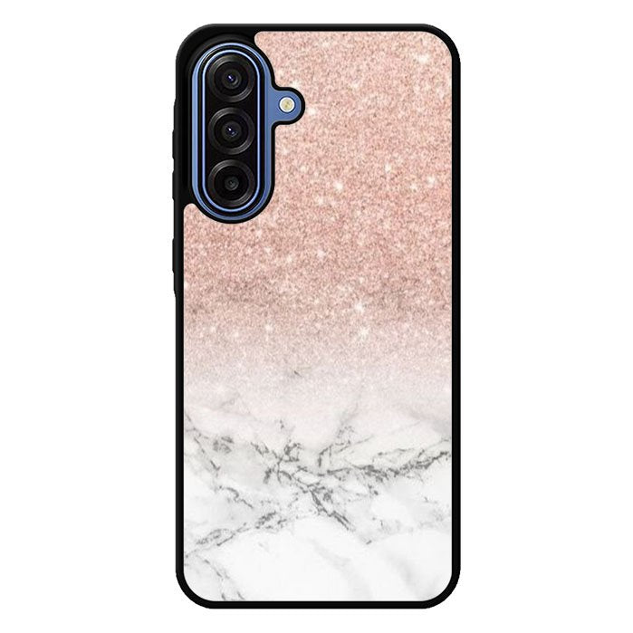 rose gold glitter ombre white marble Samsung Galaxy A17 5G Case BC0020
