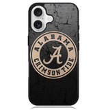 Alabama Crimson Crack Case iPhone 16 BC0073