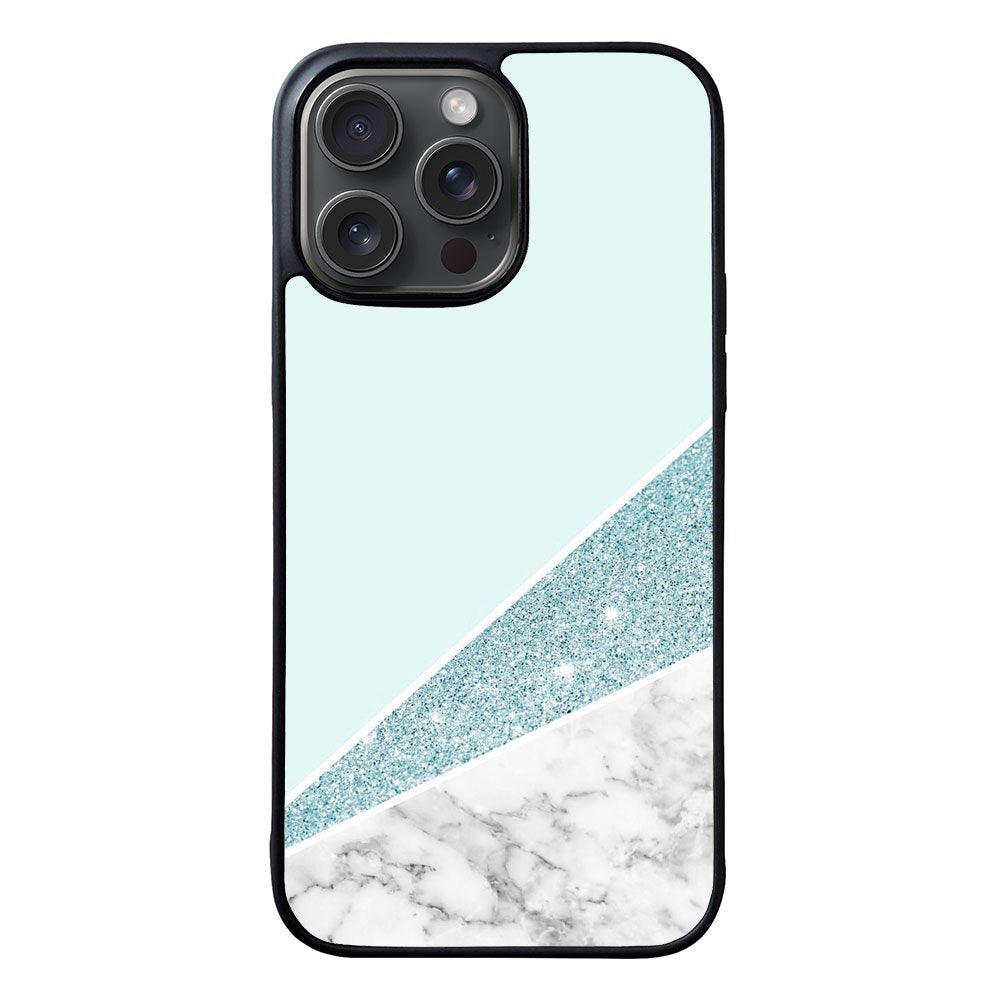Glitter Marble Blue Case iPhone 15 Pro Max BC0033