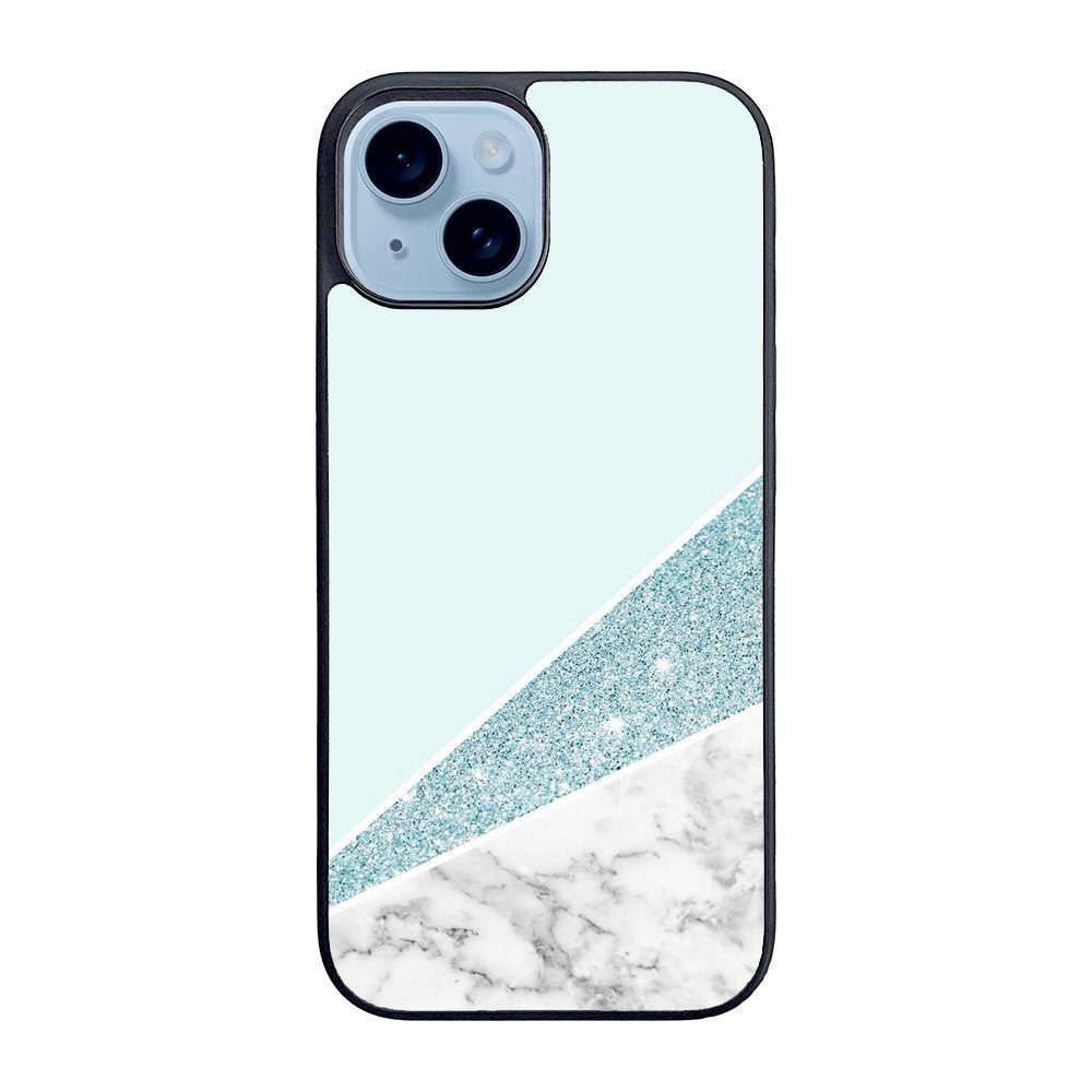 Glitter Marble Blue Case iPhone 15 Plus BC0033