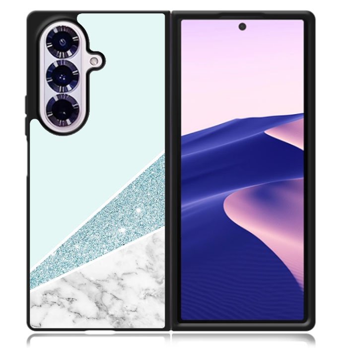 Glitter Marble Blue Samsung Galaxy Z Fold 7 5G Case BC0033