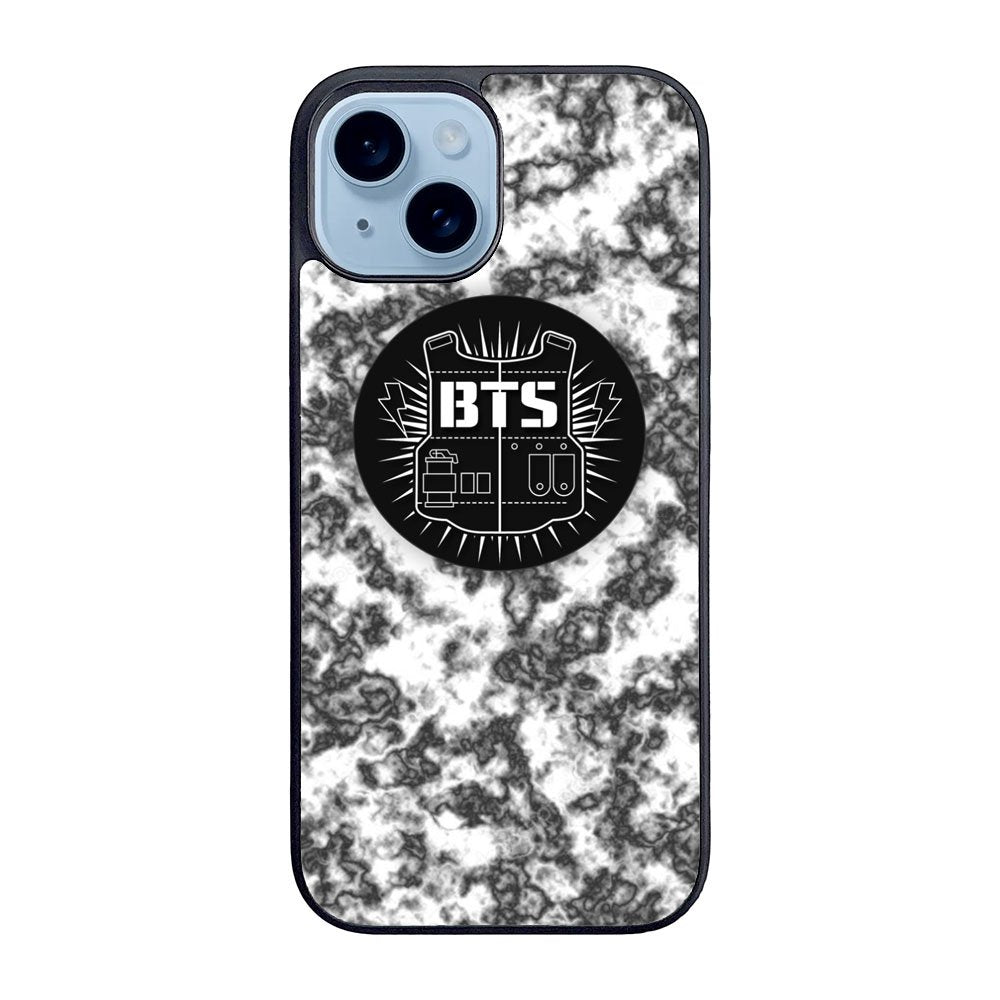 BTS Boyband logo Marble Case iPhone 15 BC2934