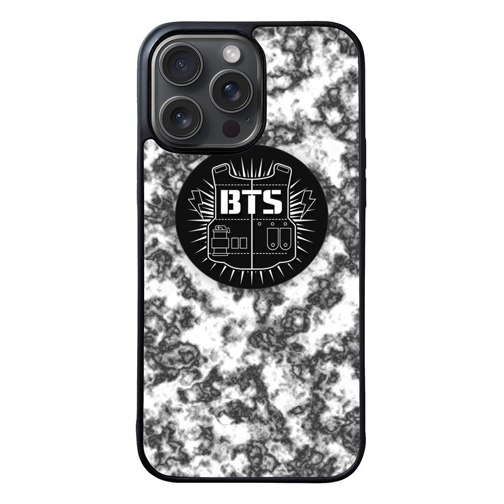 BTS Boyband logo Marble Case iPhone 15 Pro BC2934