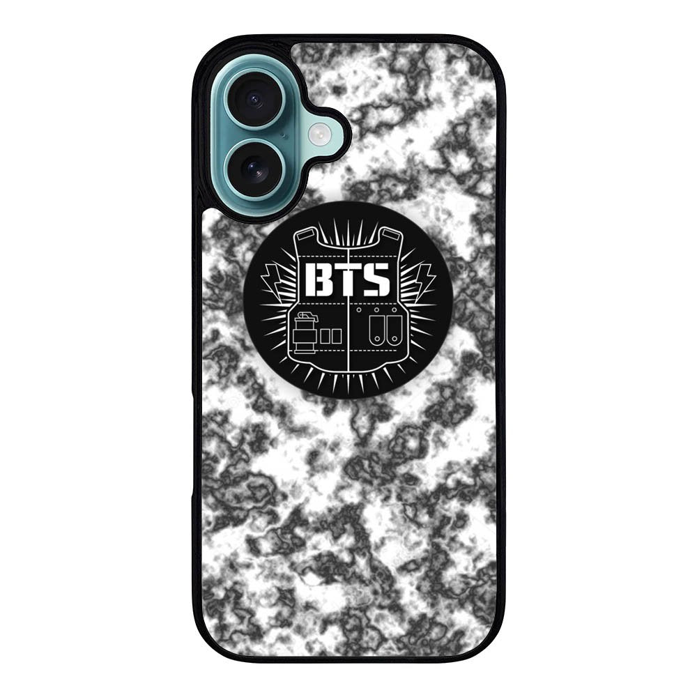 BTS Boyband logo Marble Case iPhone 16 Plus BC2934