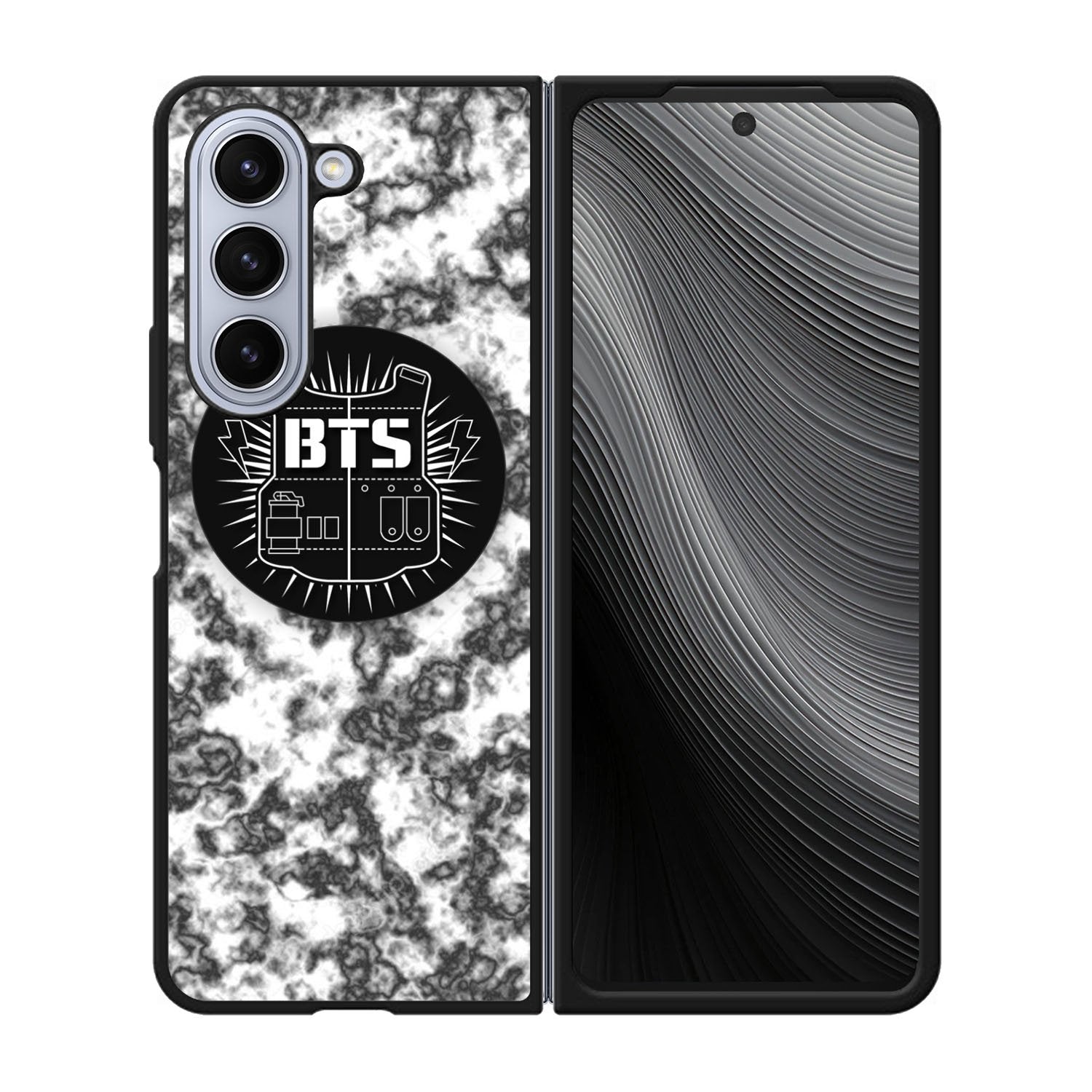 BTS Boyband logo Marble Case Samsung Galaxy z Fold 5 5G BC2934