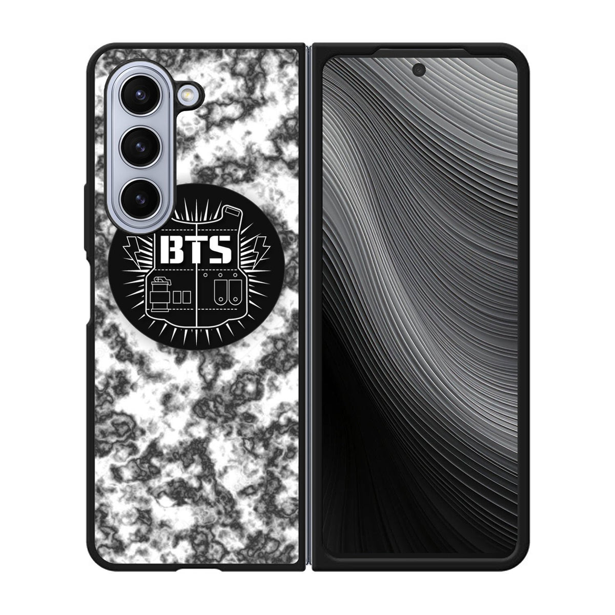 BTS Boyband logo Marble Case Samsung Galaxy z Fold 5 5G BC2934