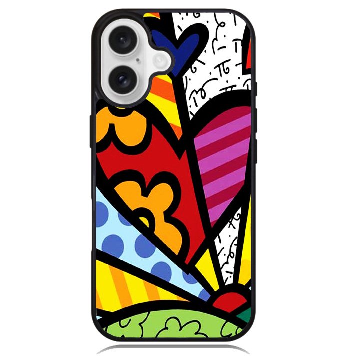 Romero Britto Pop Art Love Case iPhone 16 BC2989