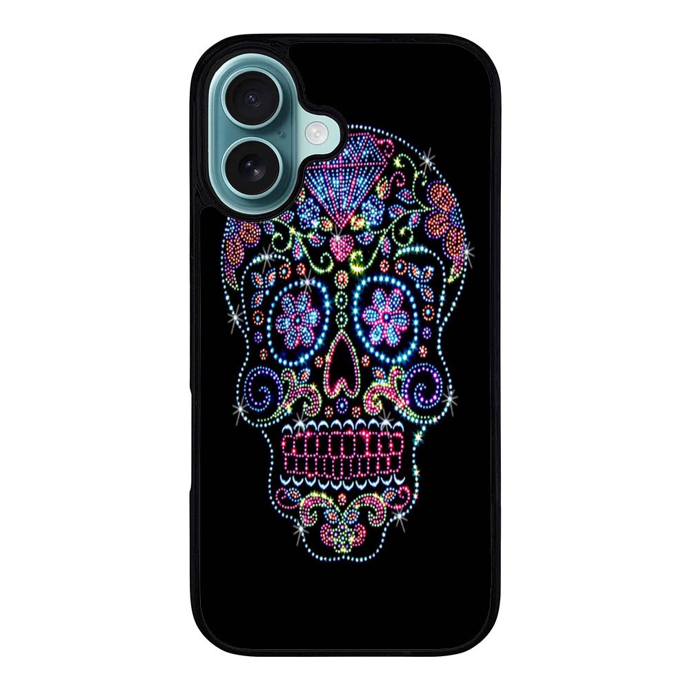 SUGAR SKULL CROW HONEY BIRD FLOWER Case iPhone 16 Plus BC2995