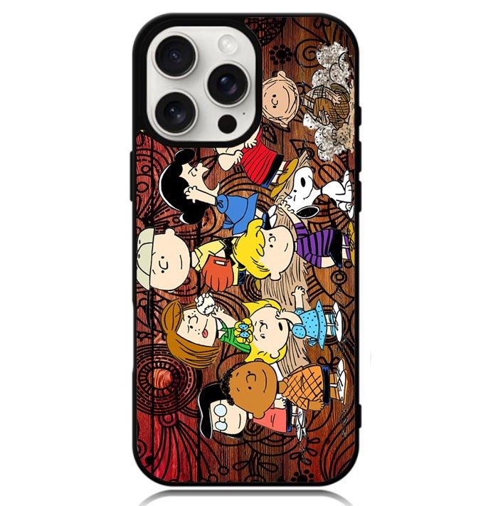 Peanuts In Background Wood Art Case iPhone 16 Pro BC2977