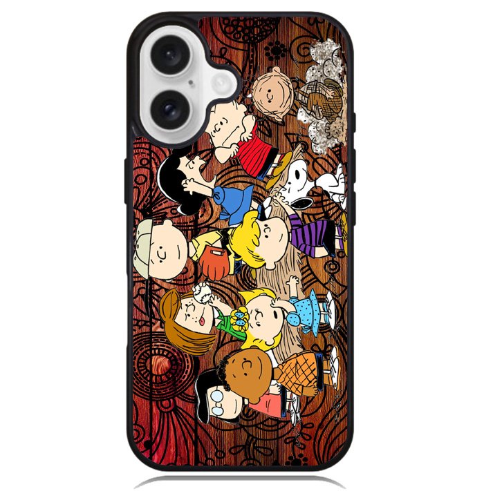 Peanuts In Background Wood Art Case iPhone 16 BC2977