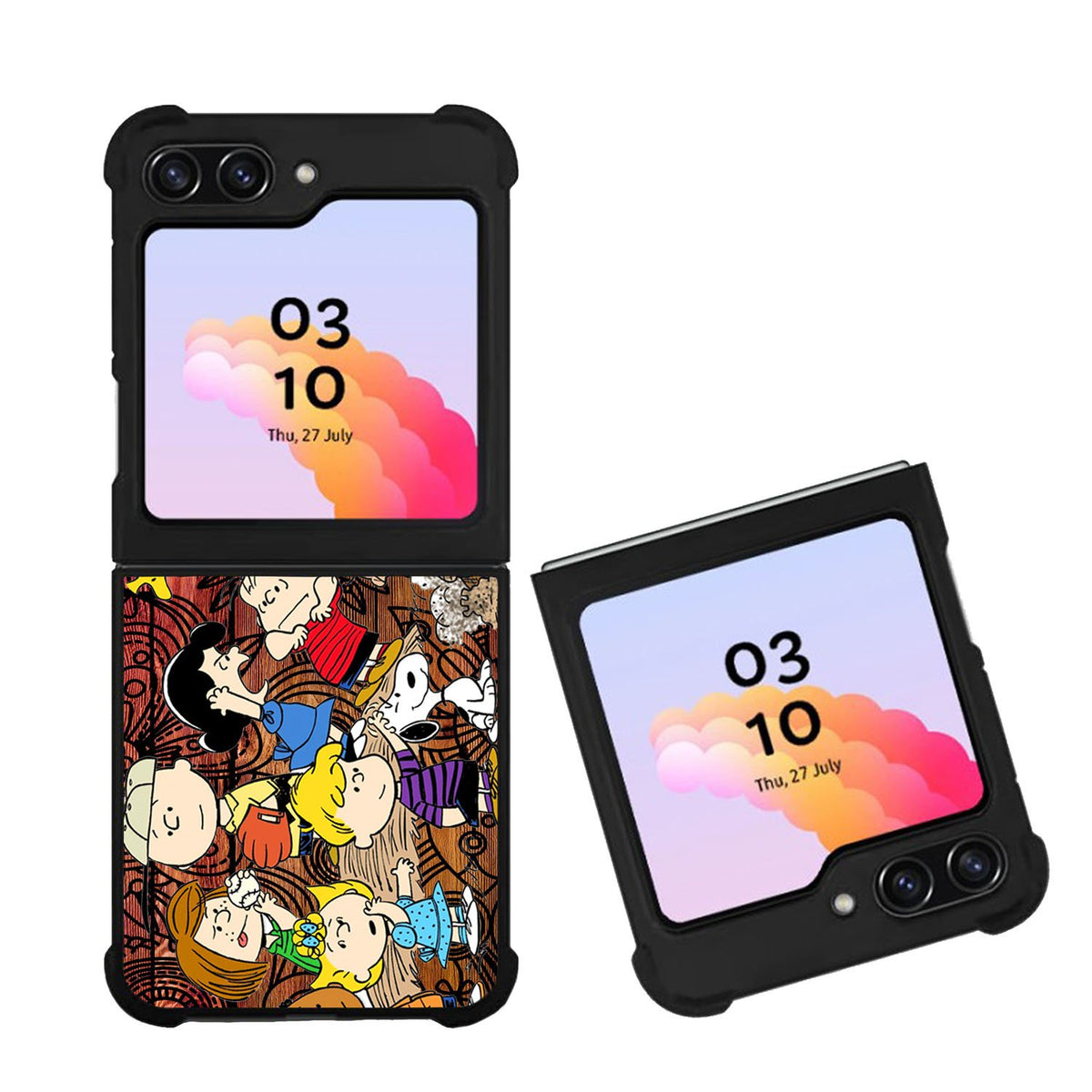 Peanuts In Background Wood Art Case Samsung Galaxy Z Flip 5 5G BC2977