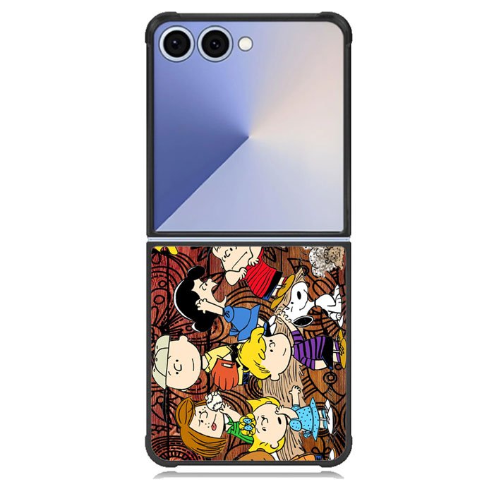 Peanuts In Background Wood Art Samsung Galaxy Z Flip 7 Case BC2977