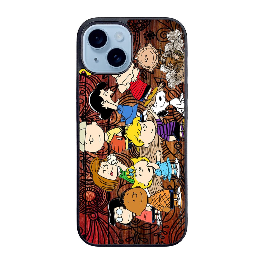Peanuts In Background Wood Art Case iPhone 15 BC2977