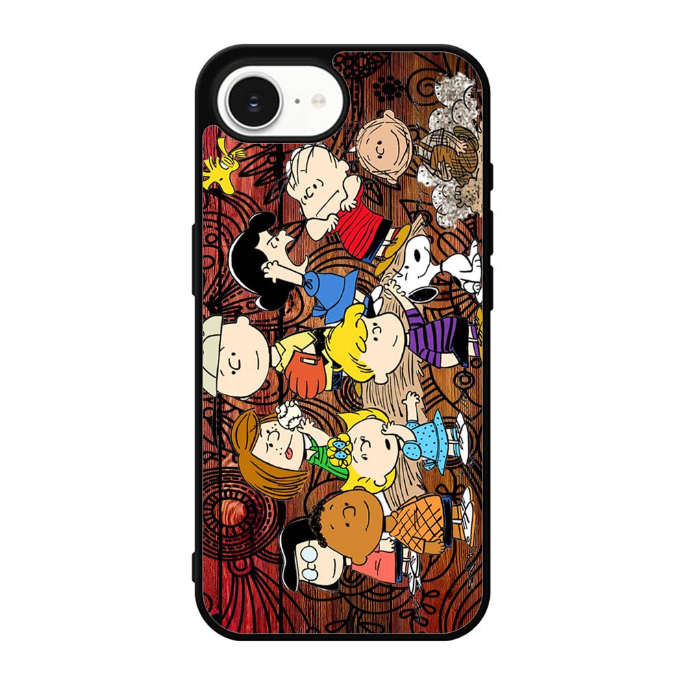 Peanuts In Background Wood Art iPhone 17e Case BC2977