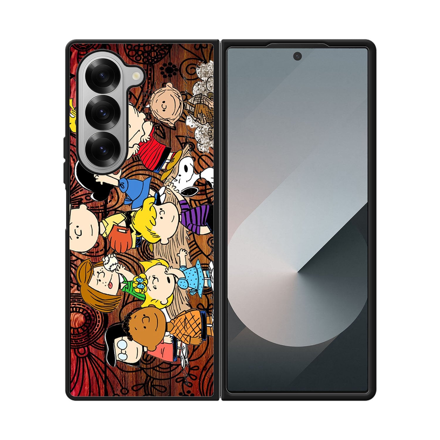 Peanuts In Background Wood Art Case Samsung Galaxy Z Fold 6 5G BC2977
