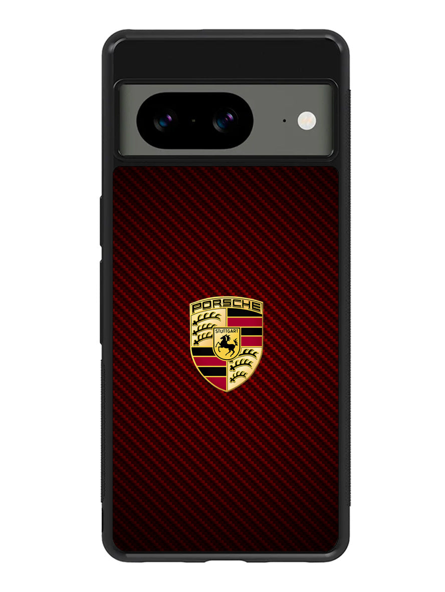 Porsche Logo Carbon Red Google Pixel 8a Case