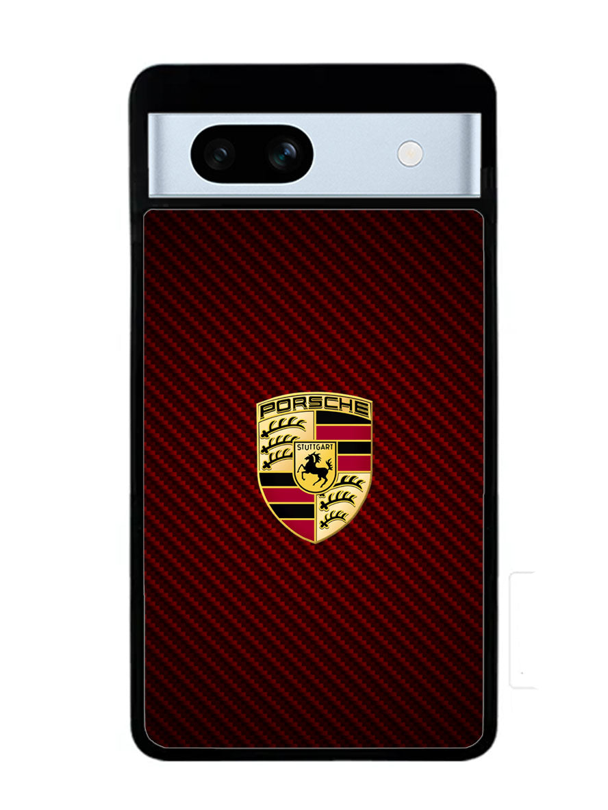 Porsche Logo Carbon Red Google Pixel 7A Case