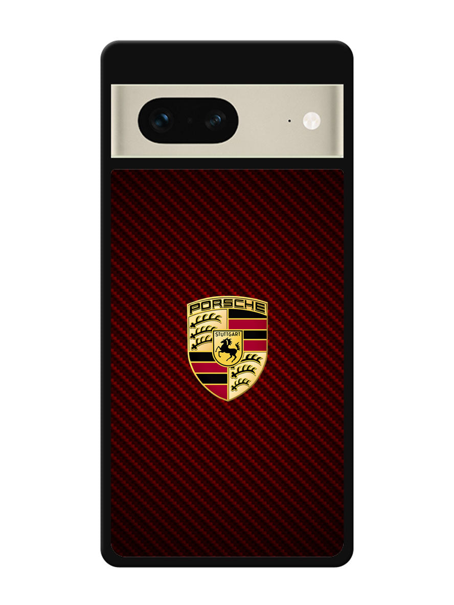 Porsche Logo Carbon Red Google Pixel 7 Case