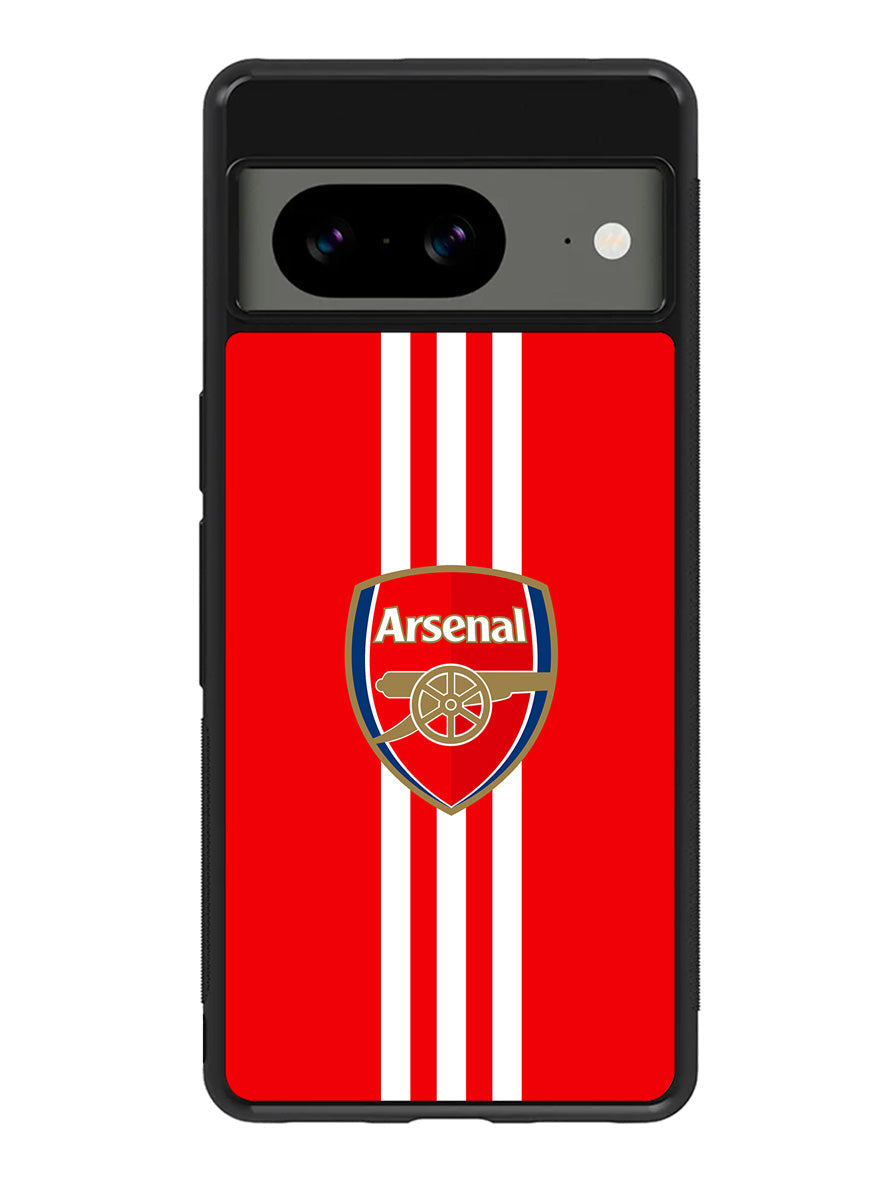 Arsenal Three Stripes Google Pixel 8a Case