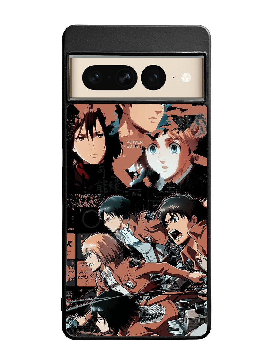 Eren Mikasa Attack On Titan Google Pixel 7 Pro Case