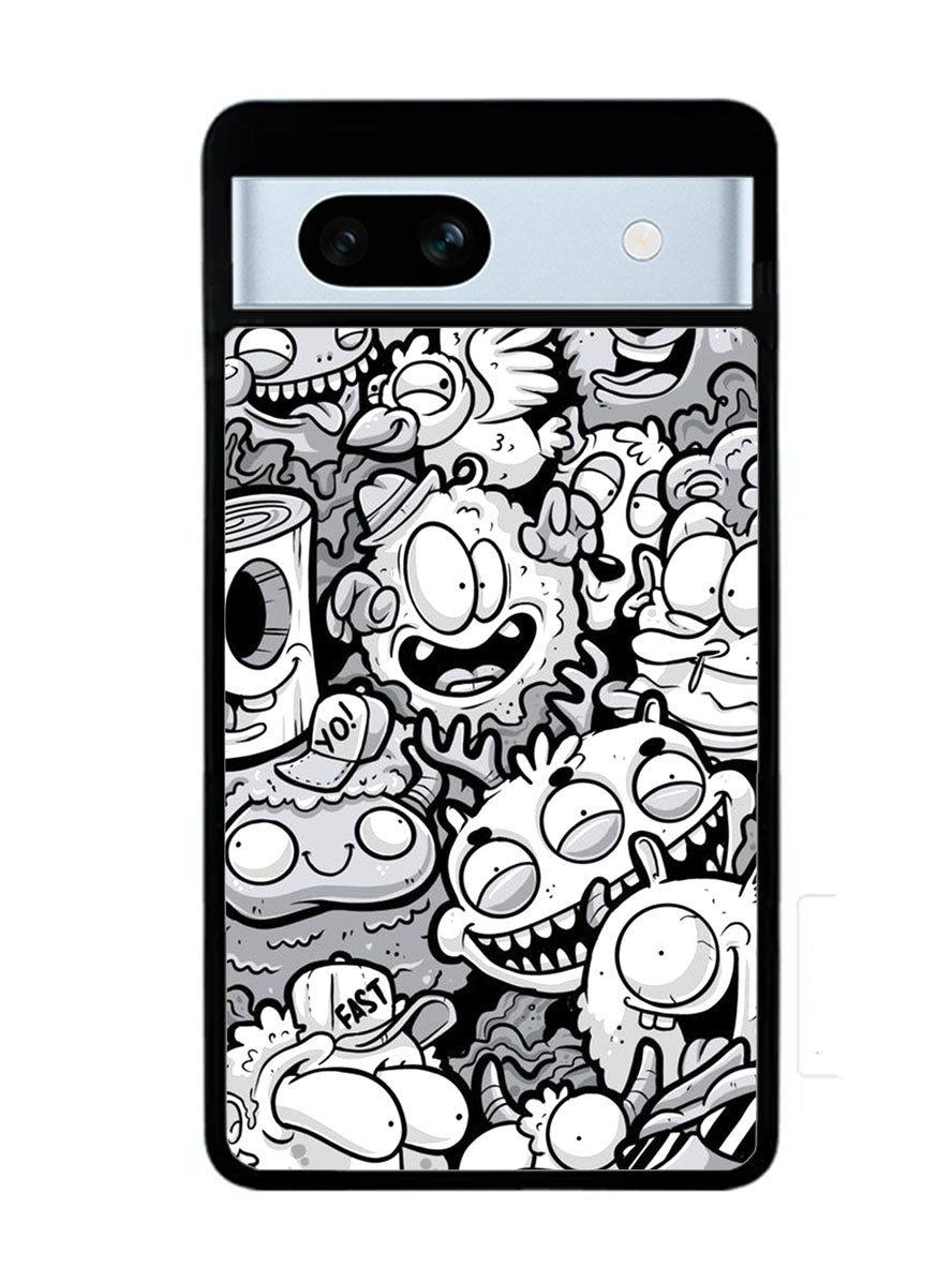 Doodle Art Cartoon Google Pixel 7A Case