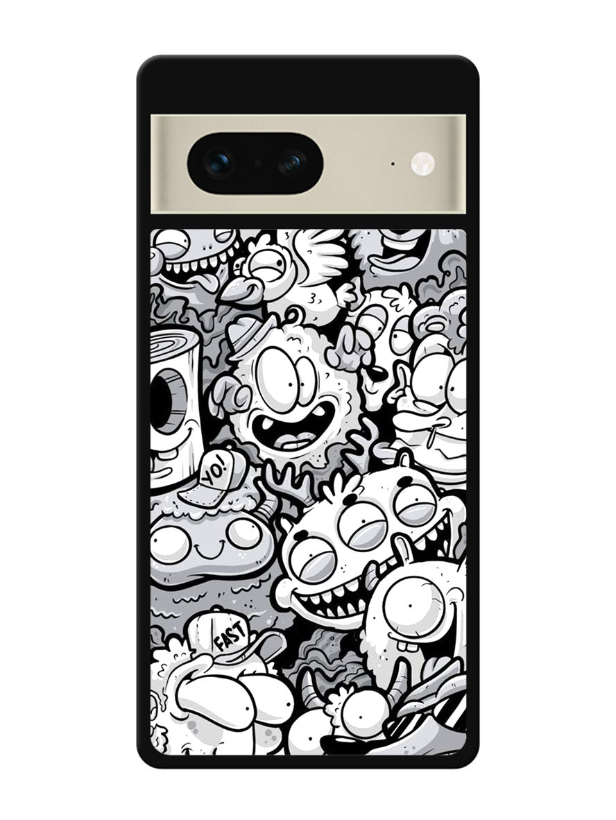 Doodle Art Cartoon Google Pixel 7 Case