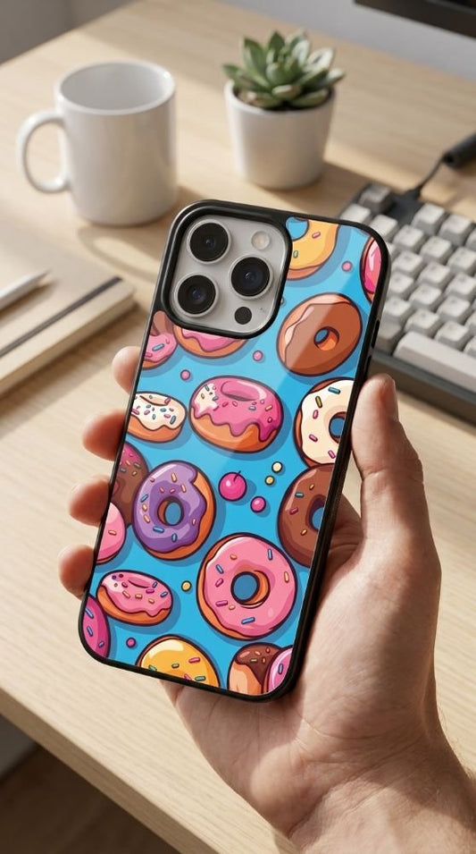 Donuts Sprinkle Protective Case Compatible with iPhone, Samsung & Google Pixel YW0082