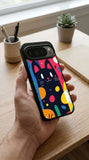Cat Vibes Art Protective Case Compatible with iPhone, Samsung & Google Pixel YW0083