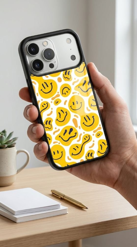 Smiley Faces Protective Case Compatible with iPhone, Samsung & Google Pixel YW0084