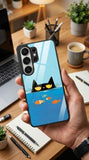Cat And Fish Protective Case Compatible with iPhone, Samsung & Google Pixel YW0087