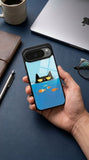 Cat And Fish Protective Case Compatible with iPhone, Samsung & Google Pixel YW0087