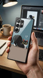 Black Cat Protective Case Compatible with iPhone, Samsung & Google Pixel YW0089