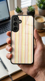 Yellow Pink Stripes Protective Case Compatible with iPhone, Samsung & Google Pixel YW0090