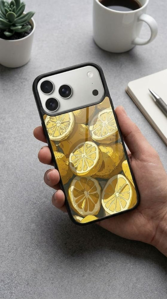 Lemon Art Protective Case Compatible with iPhone, Samsung & Google Pixel YW0093