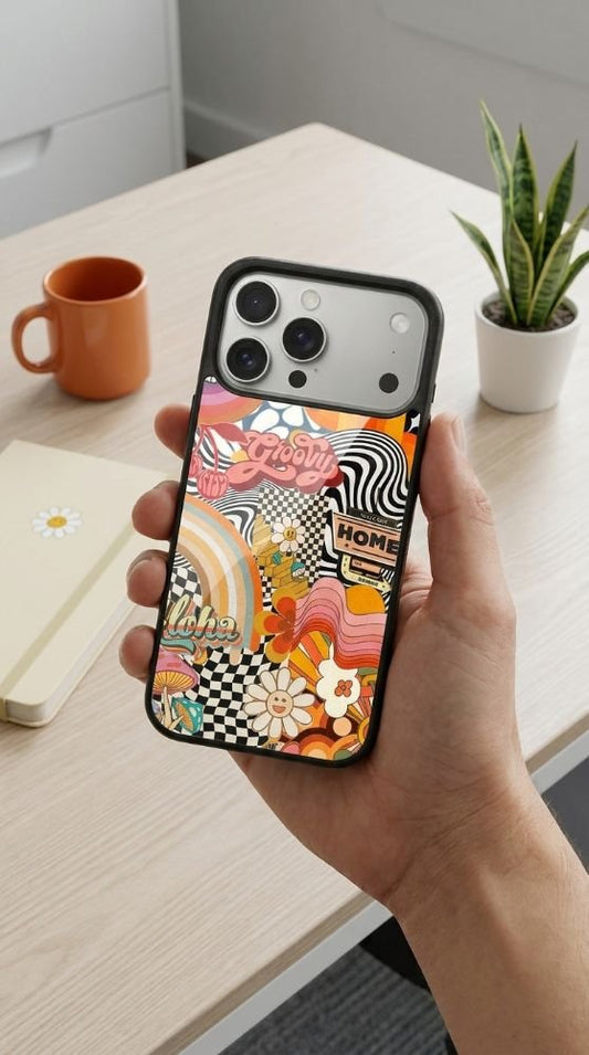 Retro Vibes Protective Case Compatible with iPhone, Samsung & Google Pixel YW0098