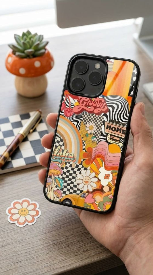 Retro Vibes Protective Case Compatible with iPhone, Samsung & Google Pixel YW0098