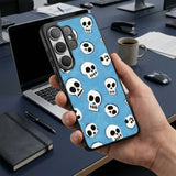 Skull Pattern Blue Protective Case Compatible with iPhone, Samsung & Google Pixel YW0101