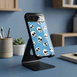 Skull Pattern Blue Protective Case Compatible with iPhone, Samsung & Google Pixel YW0101