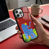 Tiger Art Blue Protective Case Compatible with iPhone, Samsung & Google Pixel YW0107