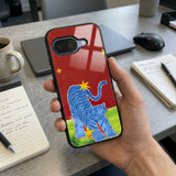 Tiger Art Blue Protective Case Compatible with iPhone, Samsung & Google Pixel YW0107