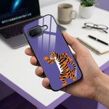 Tiger Dance Purple Protective Case Compatible with iPhone, Samsung & Google Pixel YW0108