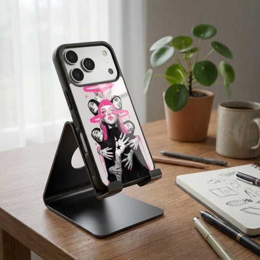 Girl Pink Star Protective Case Compatible with iPhone, Samsung & Google Pixel YW0109