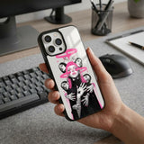 Girl Pink Star Protective Case Compatible with iPhone, Samsung & Google Pixel YW0109