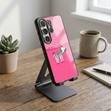 Zebra Art Pink Protective Case Compatible with iPhone, Samsung & Google Pixel YW0115