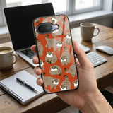 Cat Fat Cute Protective Case Compatible with iPhone, Samsung & Google Pixel YW0119