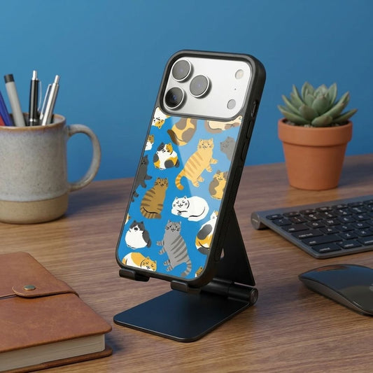 Cat Pattern Protective Case Compatible with iPhone, Samsung & Google Pixel YW0123