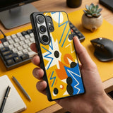 Abstract Pattern Protective Case Compatible with iPhone, Samsung & Google Pixel YW0125