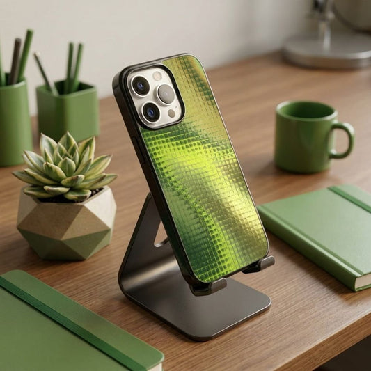 Ripple Glass Green Protective Case Compatible with iPhone, Samsung & Google Pixel YW0129