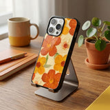 Flower Orange Art Protective Case Compatible with iPhone, Samsung & Google Pixel YW0134