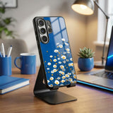 Flower Daisy In Blue Protective Case Compatible with iPhone, Samsung & Google Pixel YW0135